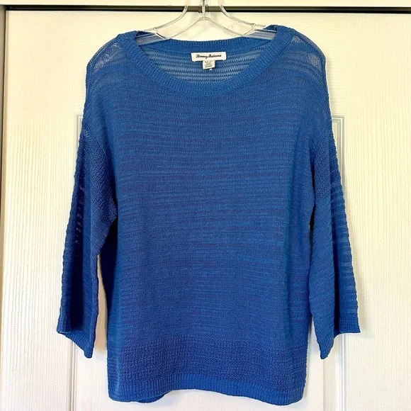 Tommy Bahama Blue Sea Grass Sweater Size XS - Picture 1 of 6